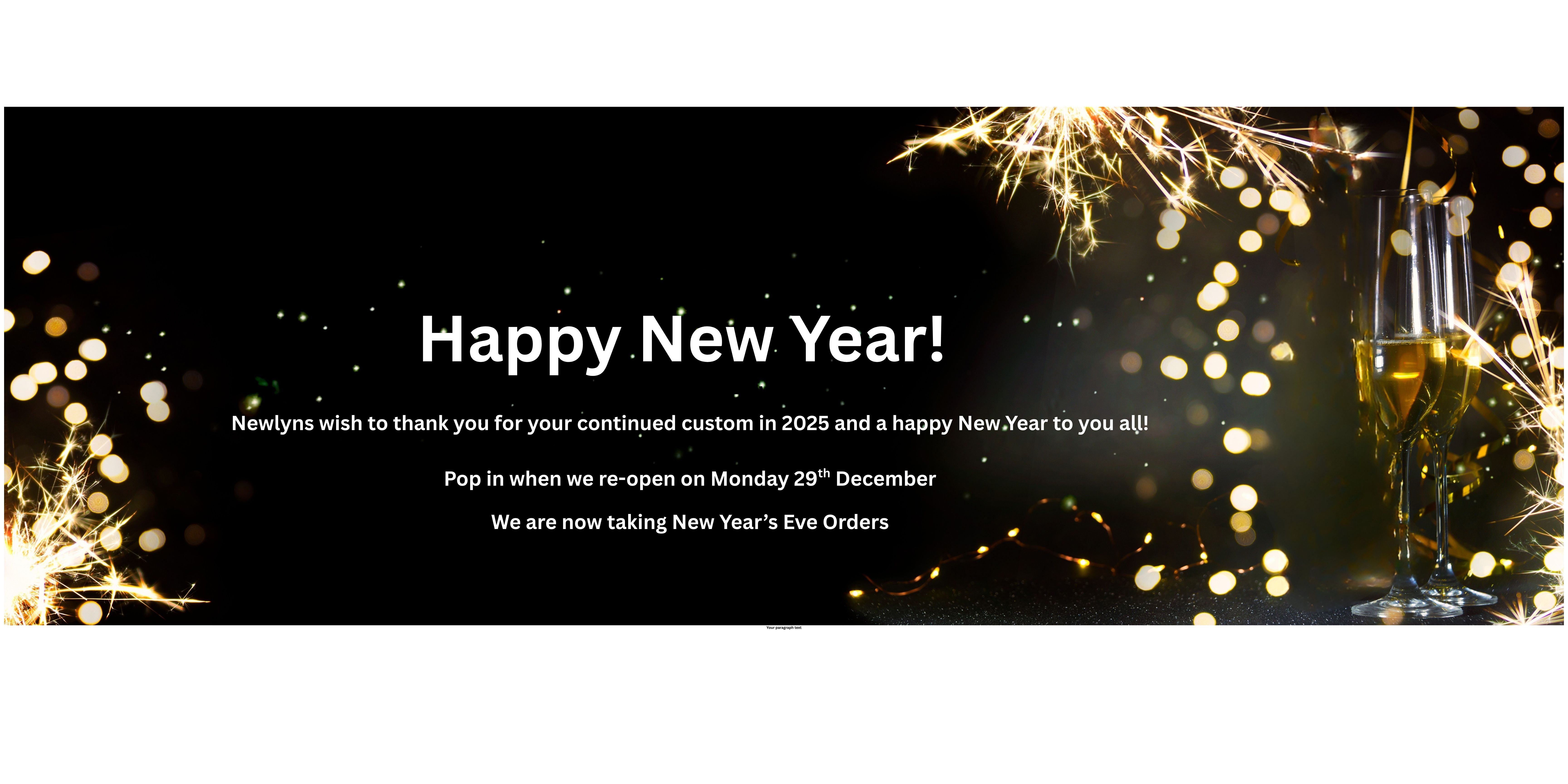 Happy New Year added text