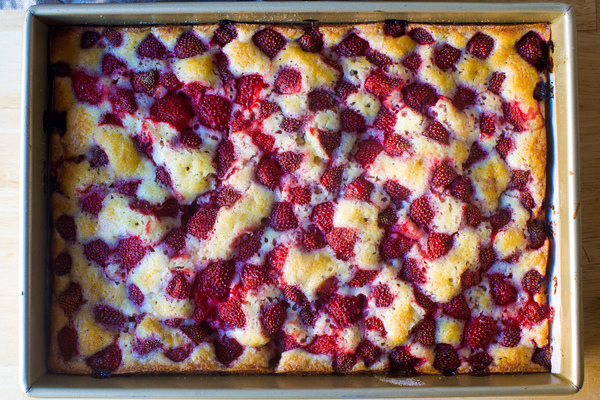 Strawberry Polenta Cake